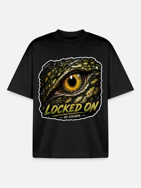 Pike Fishing Locked On T-Shirt - Boxy Heavyweight Unisex Organic T-Shirt by Stanley/Stella - black