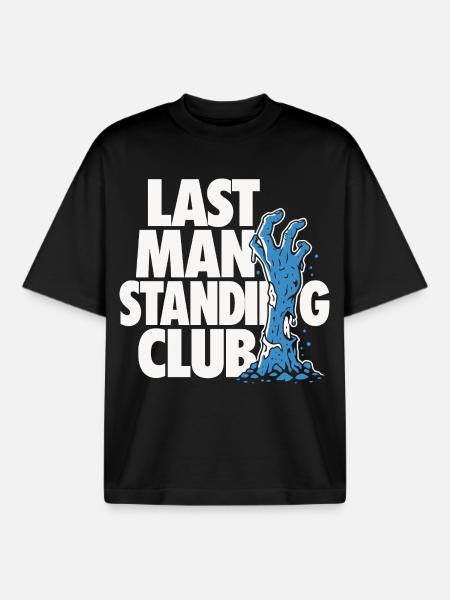 Last Man Standing Zombie Design - Boxy Heavyweight Unisex Organic T-Shirt by Stanley/Stella - black