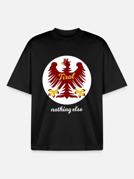 Tirol Adler Emblem Nothing Else - Boxy Heavyweight Unisex Organic T-Shirt von Stanley/Stella - Schwarz