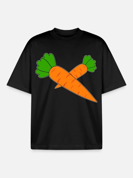 Carottes - T-shirt unisexe boxy épais biologique Stanley/Stella - noir