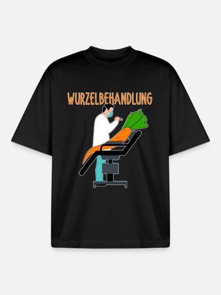 Wurzelbehandlung Garten-Witz zweideutig Karotte - Boxy Heavyweight Unisex Organic T-Shirt von Stanley/Stella - Schwarz