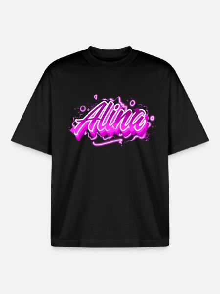Alina - Boxy Heavyweight Unisex Organic T-Shirt von Stanley/Stella - Schwarz