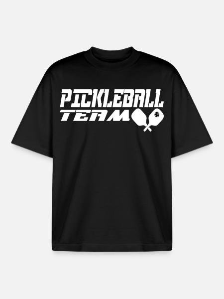 Pickleball - T-shirt unisexe boxy épais biologique Stanley/Stella - noir