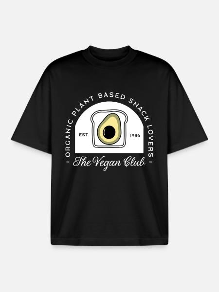Vegan club plant based diet - Boxy Heavyweight Unisex Organic T-Shirt by Stanley/Stella - black