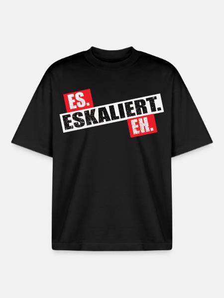 Es Eskaliert Eh - Boxy Heavyweight Unisex Organic T-Shirt von Stanley/Stella - Schwarz