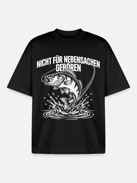 Angeln Spruch - Boxy Heavyweight Unisex Organic T-Shirt von Stanley/Stella - Schwarz