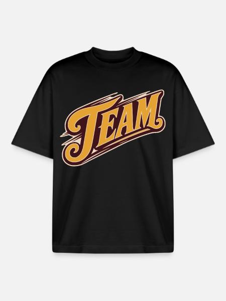 Team - Boxy Heavyweight Unisex Organic T-Shirt von Stanley/Stella - Schwarz