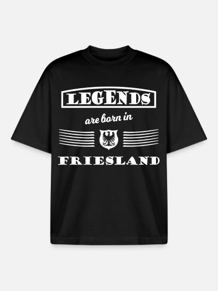 Legends Friesland Born - Boxy Heavyweight Unisex Organic T-Shirt by Stanley/Stella - black