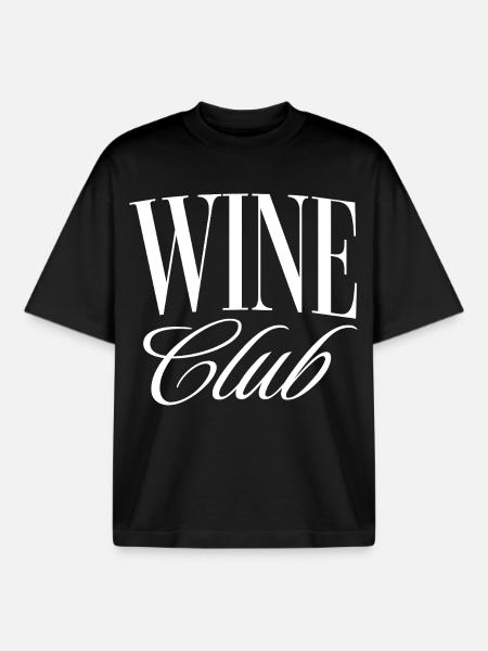 Wine Club - Boxy Heavyweight Unisex Organic T-Shirt by Stanley/Stella - black
