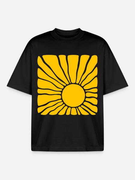 Sonne - Boxy Heavyweight Unisex Organic T-Shirt von Stanley/Stella - Schwarz