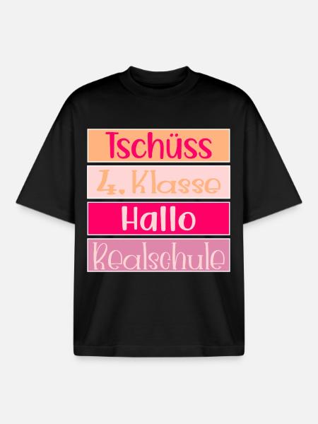 Schulwechsel Hallo Realschule - Boxy Heavyweight Unisex Organic T-Shirt von Stanley/Stella - Schwarz