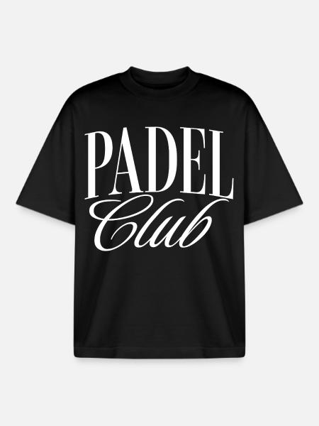 Padel - T-shirt unisexe boxy épais biologique Stanley/Stella - noir