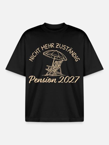 Nicht mehr zuständig Pension 2027 - Boxy Heavyweight Unisex Organic T-Shirt von Stanley/Stella - Schwarz