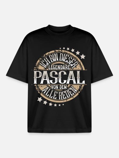 Pascal - Boxy Heavyweight Unisex Organic T-Shirt von Stanley/Stella - Schwarz