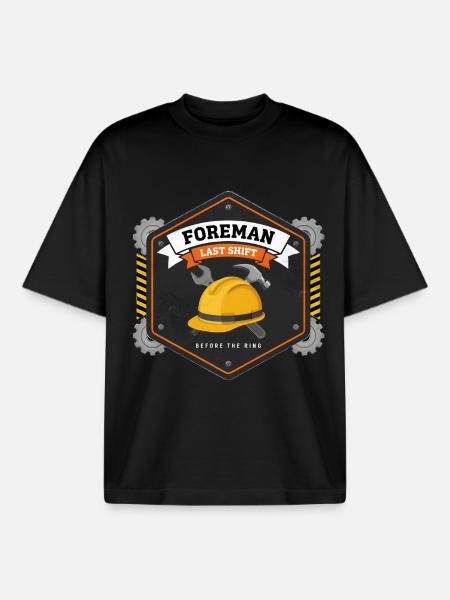 FINAL SHIFT – Foreman Edition - Boxy Heavyweight Unisex Organic T-Shirt by Stanley/Stella - black
