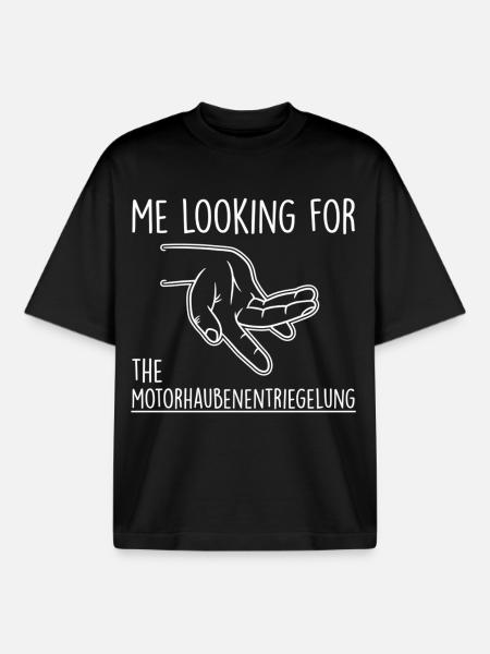 Ich Suche Die Motorhaubenentriegelung - Boxy Heavyweight Unisex Organic T-Shirt von Stanley/Stella - Schwarz