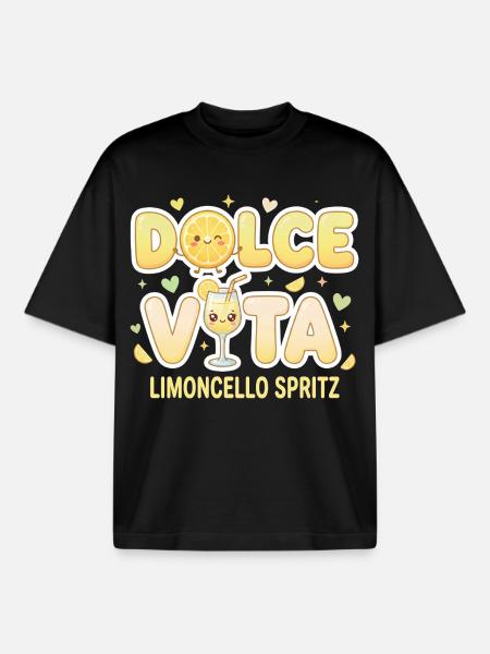 Dolce Vita Limoncello Spritz - Boxy Heavyweight Unisex Organic T-Shirt von Stanley/Stella - Schwarz