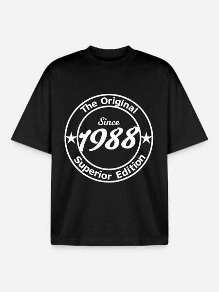 Original 1988 Seal Edition - Boxy Heavyweight Unisex Organic T-Shirt by Stanley/Stella - black