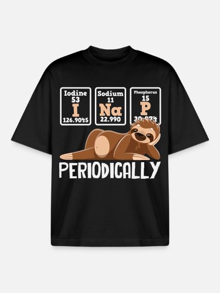 funny sloth gift - Boxy Heavyweight Unisex Organic T-Shirt by Stanley/Stella - black