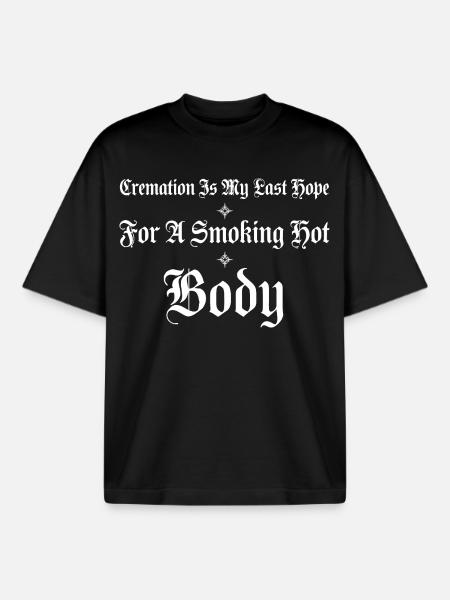 Last Hope Cremation Body Tee - Boxy Heavyweight Unisex Organic T-Shirt by Stanley/Stella - black