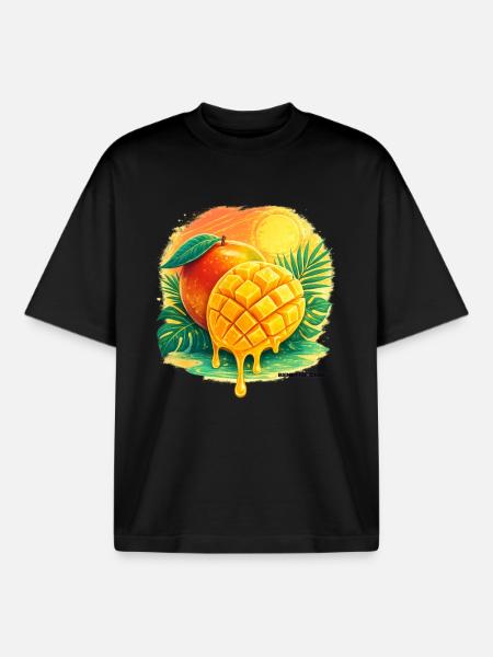 Paradis des mangues - T-shirt unisexe boxy épais biologique Stanley/Stella - noir
