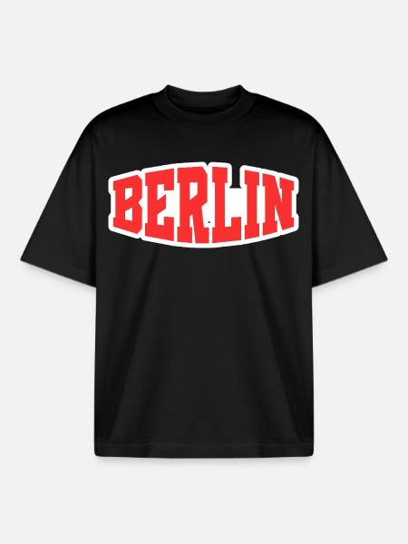 Berlin - Boxy Heavyweight Unisex Organic T-Shirt von Stanley/Stella - Schwarz