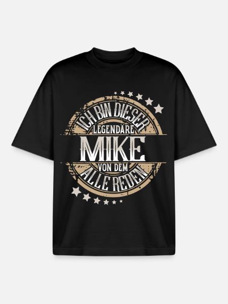 Mike - Boxy Heavyweight Unisex Organic T-Shirt von Stanley/Stella - Schwarz