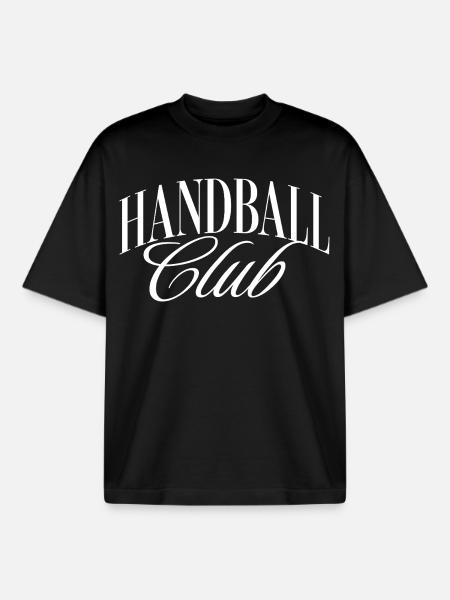 Handball Club - Boxy Heavyweight Unisex Organic T-Shirt by Stanley/Stella - black