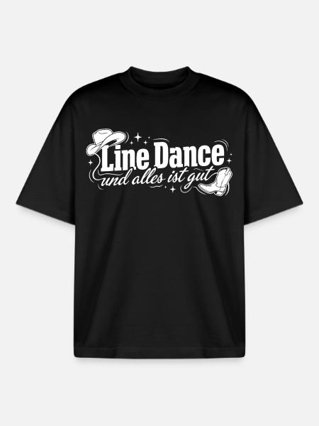 Line Dance: Alles ist gut - Boxy Heavyweight Unisex Organic T-Shirt von Stanley/Stella - Schwarz
