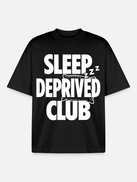 Sleep Deprived Club - Boxy Heavyweight Unisex Organic T-Shirt by Stanley/Stella - black