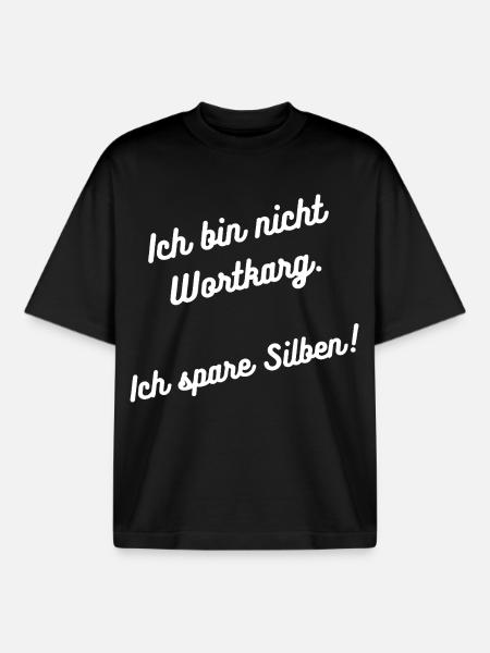 Heimatliebe Nord/Wortkarg - Boxy Heavyweight Unisex Organic T-Shirt von Stanley/Stella - Schwarz