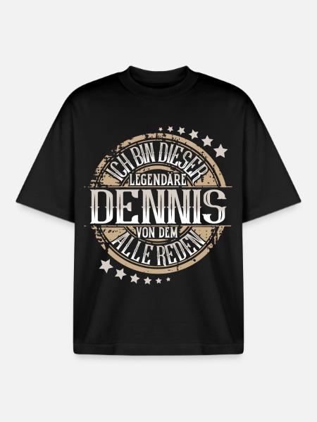 Dennis - Boxy Heavyweight Unisex Organic T-Shirt von Stanley/Stella - Schwarz