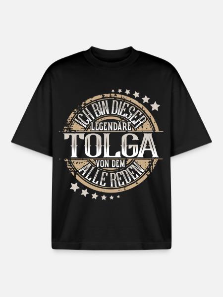 Tolga - Boxy Heavyweight Unisex Organic T-Shirt von Stanley/Stella - Schwarz