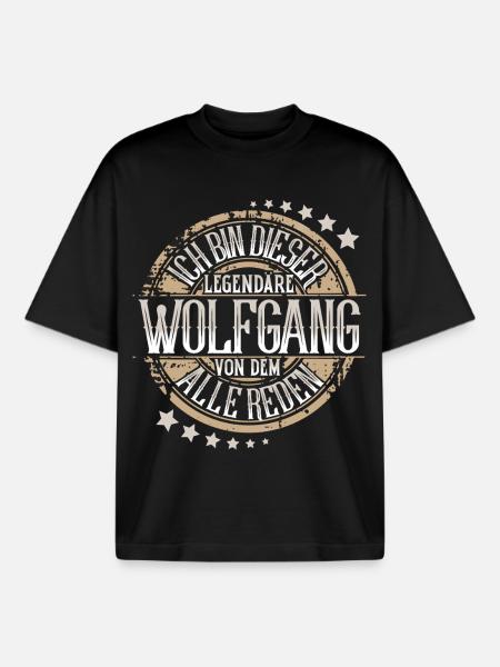 Wolfgang - Boxy Heavyweight Unisex Organic T-Shirt von Stanley/Stella - Schwarz