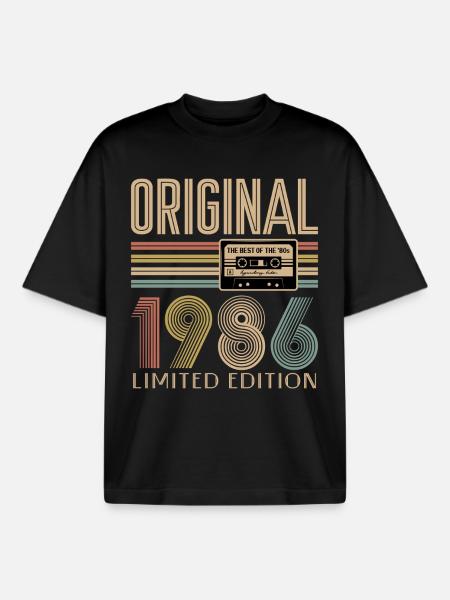 40th birthday, 40 years - Boxy Heavyweight Unisex Organic T-Shirt by Stanley/Stella - black