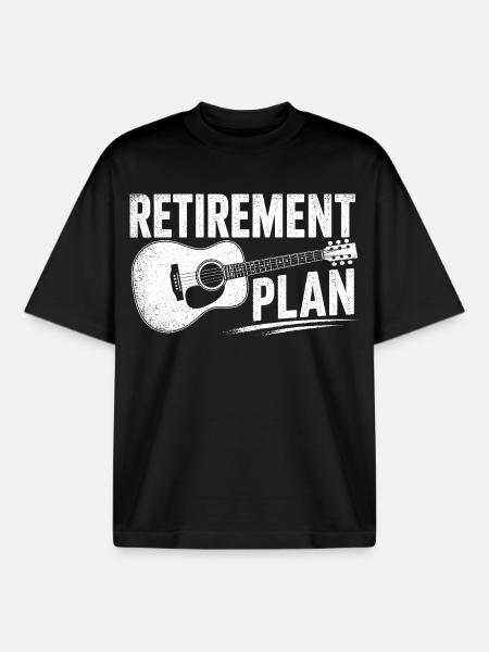 Retirement Plan Guitar - Boxy Heavyweight Unisex Organic T-Shirt von Stanley/Stella - Schwarz