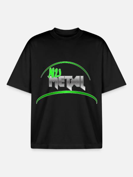 Nu Metal Toxic Green Cap Edition - Boxy Heavyweight Unisex Organic T-Shirt von Stanley/Stella - Schwarz