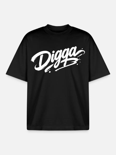Digga | Cooler Graffiti Spruch | Jugendwort - Boxy Heavyweight Unisex Organic T-Shirt von Stanley/Stella - Schwarz