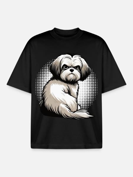 Havanese Havanese Owners Havanese Farmers - Boxy Heavyweight Unisex Organic T-Shirt by Stanley/Stella - black