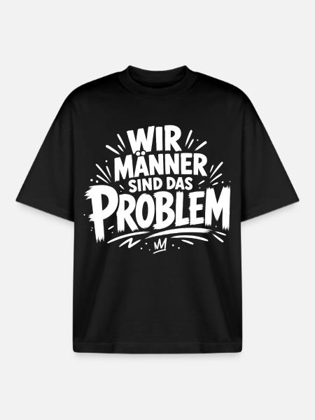 Wir Männer sind das Problem - Boxy Heavyweight Unisex Organic T-Shirt von Stanley/Stella - Schwarz