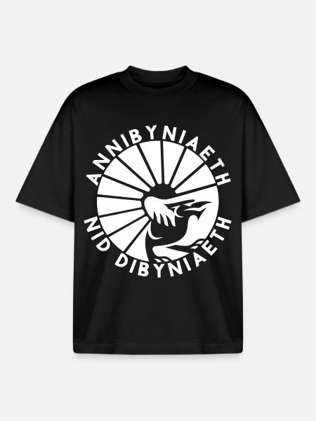 Annibyniaeth Nid Dibyniaeth - Boxy Heavyweight Unisex Organic T-Shirt von Stanley/Stella - Schwarz