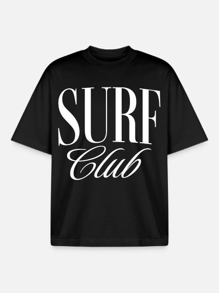 Surf Club - Boxy Heavyweight Unisex Organic T-Shirt von Stanley/Stella - Schwarz