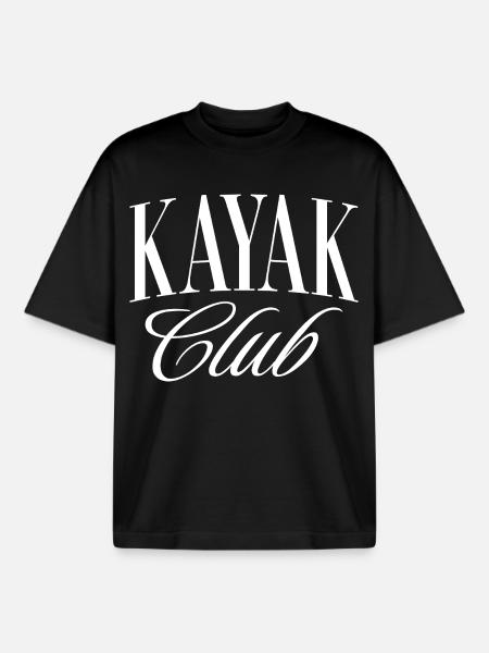 Kayak Club - Boxy Heavyweight Unisex Organic T-Shirt by Stanley/Stella - black