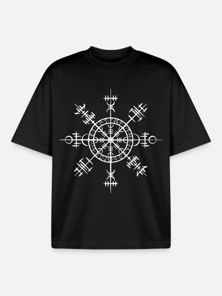 Wikinger-Glückskreis (Weiß) - Boxy Heavyweight Unisex Organic T-Shirt von Stanley/Stella - Schwarz