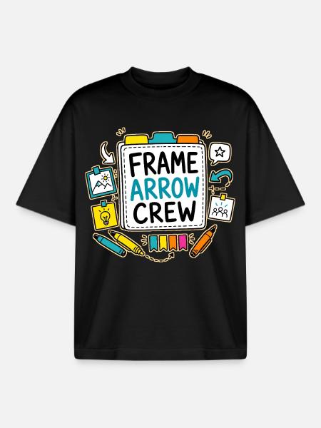 FRAME ARROW CREW - Boxy Heavyweight Unisex Organic T-Shirt von Stanley/Stella - Schwarz