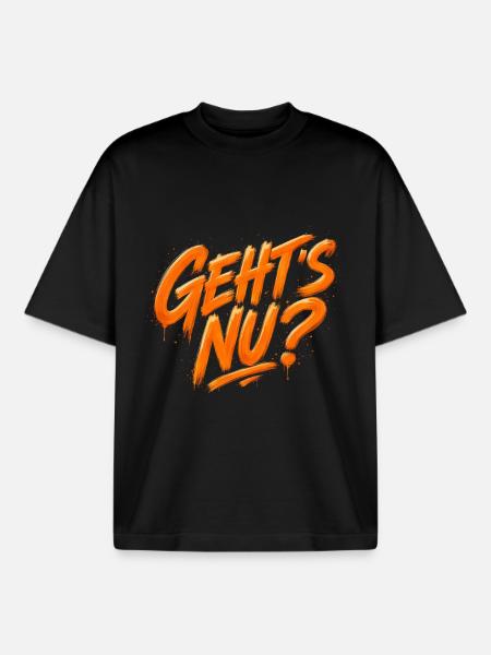 Geht's nu? - Boxy Heavyweight Unisex Organic T-Shirt von Stanley/Stella - Schwarz