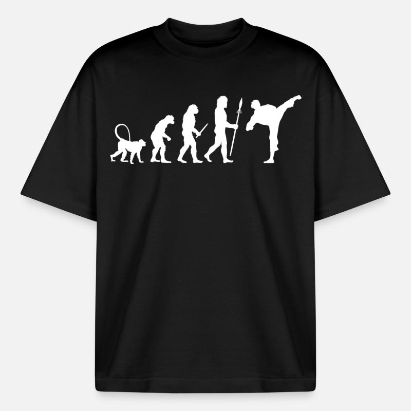 Karate Evolution - Heavyweight Boxy Unisex T-Shirt by Stanley/Stella - black