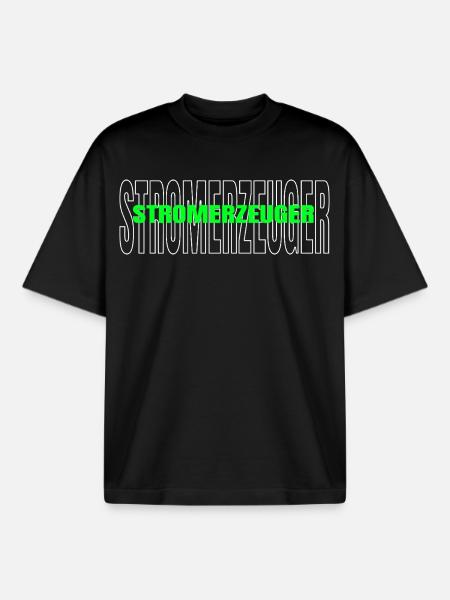 Power Generators Sustainable Power Generation - Boxy Heavyweight Unisex Organic T-Shirt by Stanley/Stella - black