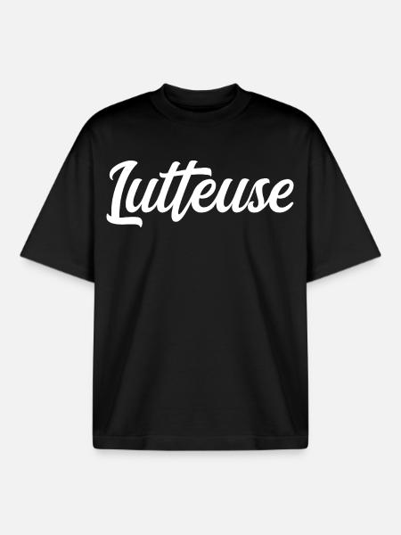 Lutteuse - T-shirt unisexe boxy épais biologique Stanley/Stella - noir