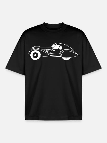 White automobile and water drop - Boxy Heavyweight Unisex Organic T-Shirt by Stanley/Stella - black